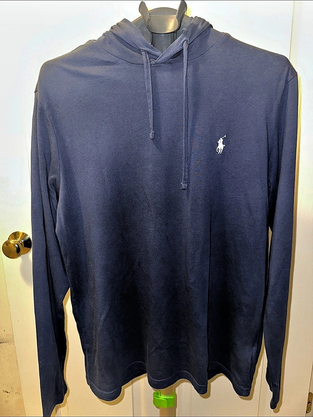 Men’s Polo Ralph Lauren Long-Sleeve Hooded Cotton Jersey T-Shirt - Blue - Size M